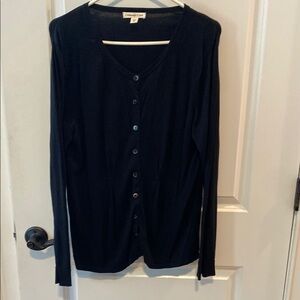 Coldwater Creek Sz 18 Black Button-Up Cardigan